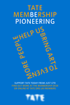 north design tate membership be pioneering poster bright blue
